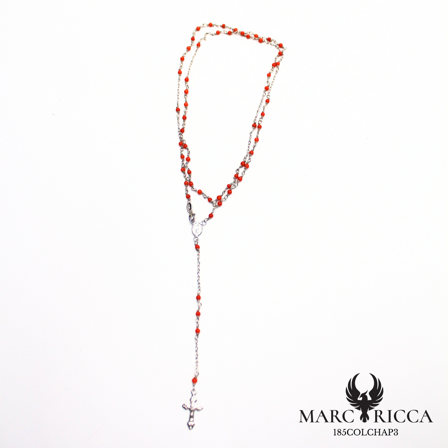 Chapelet en argent ou vermeil avec perles de corail