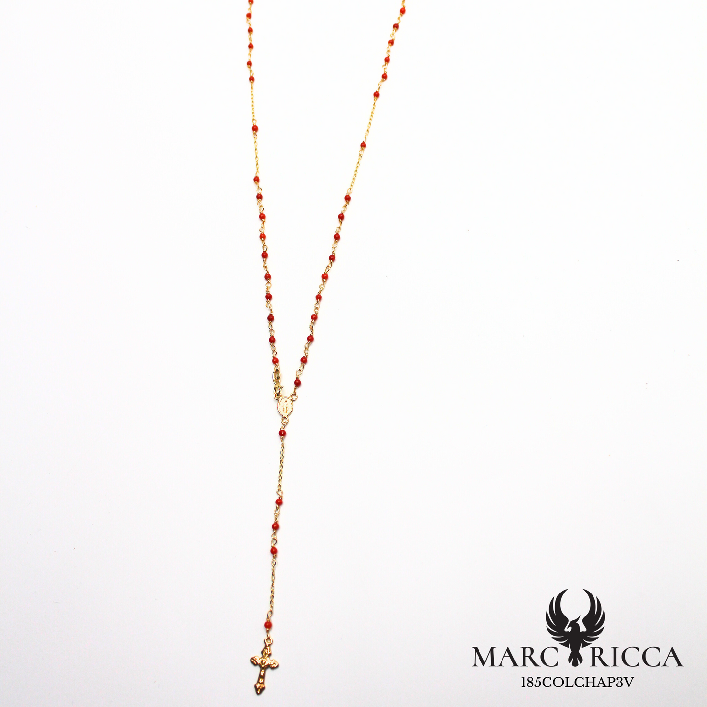 Chapelet en argent ou vermeil avec perles de corail