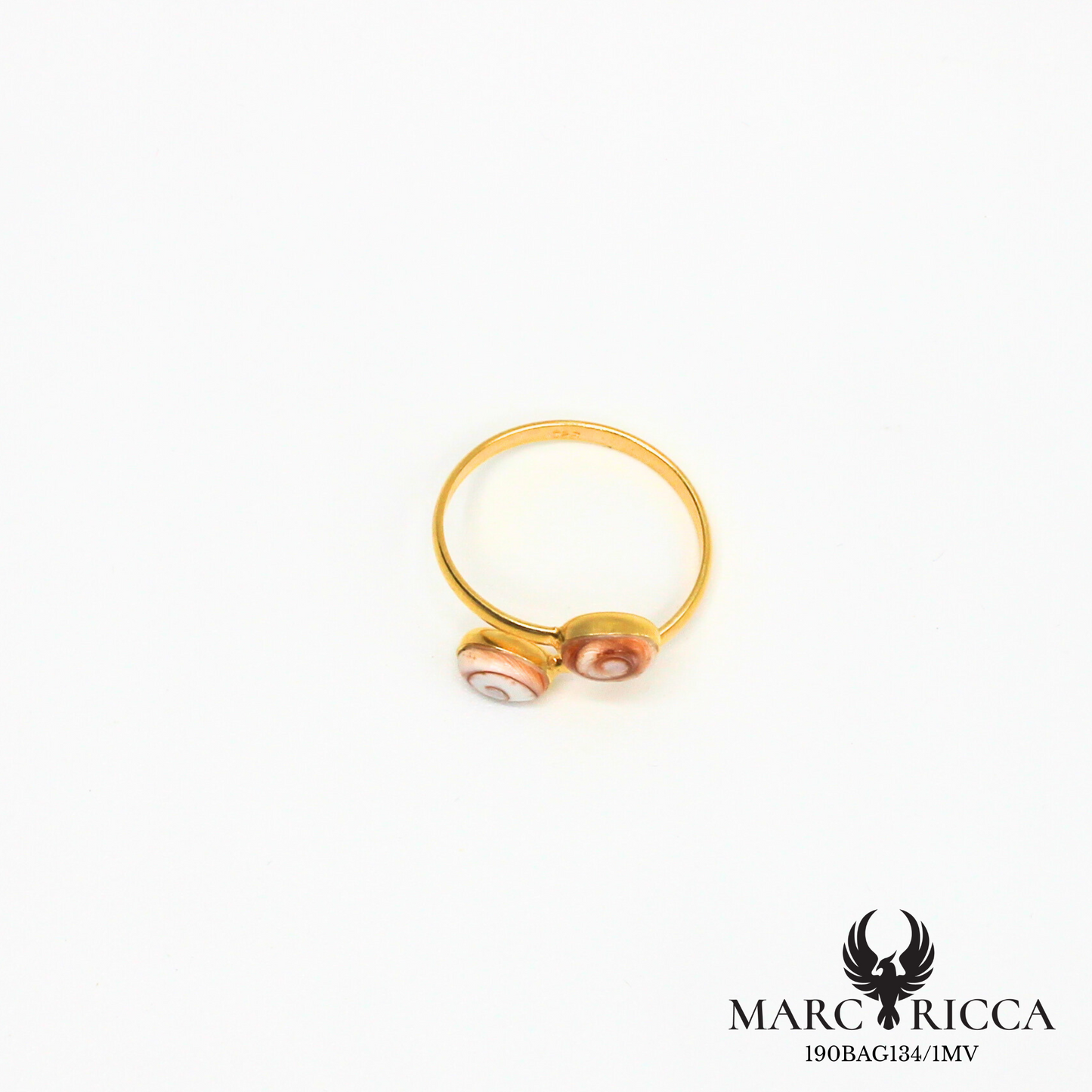 Bague réglable avec yeux de Sainte Lucie en vermeil ou argent
