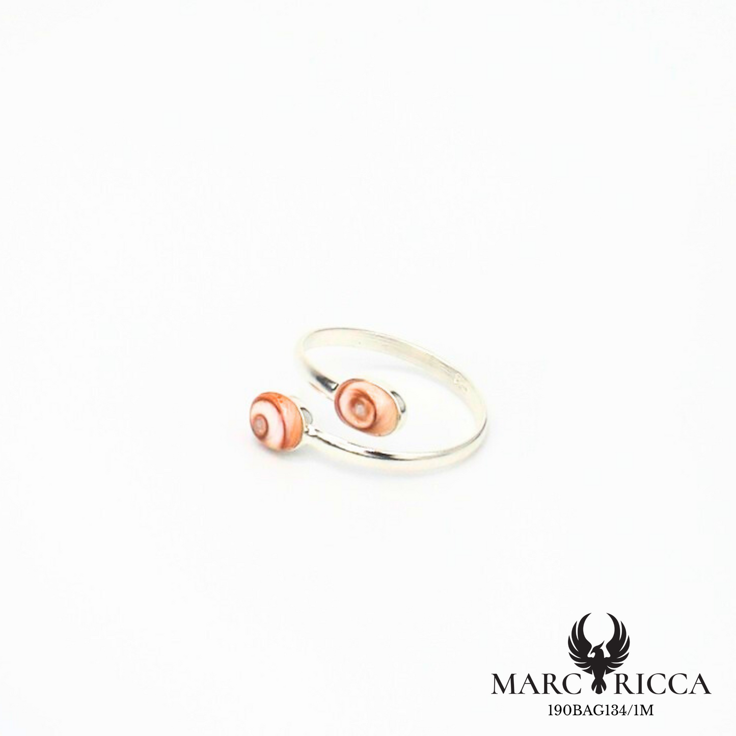 Bague réglable avec yeux de Sainte Lucie en vermeil ou argent