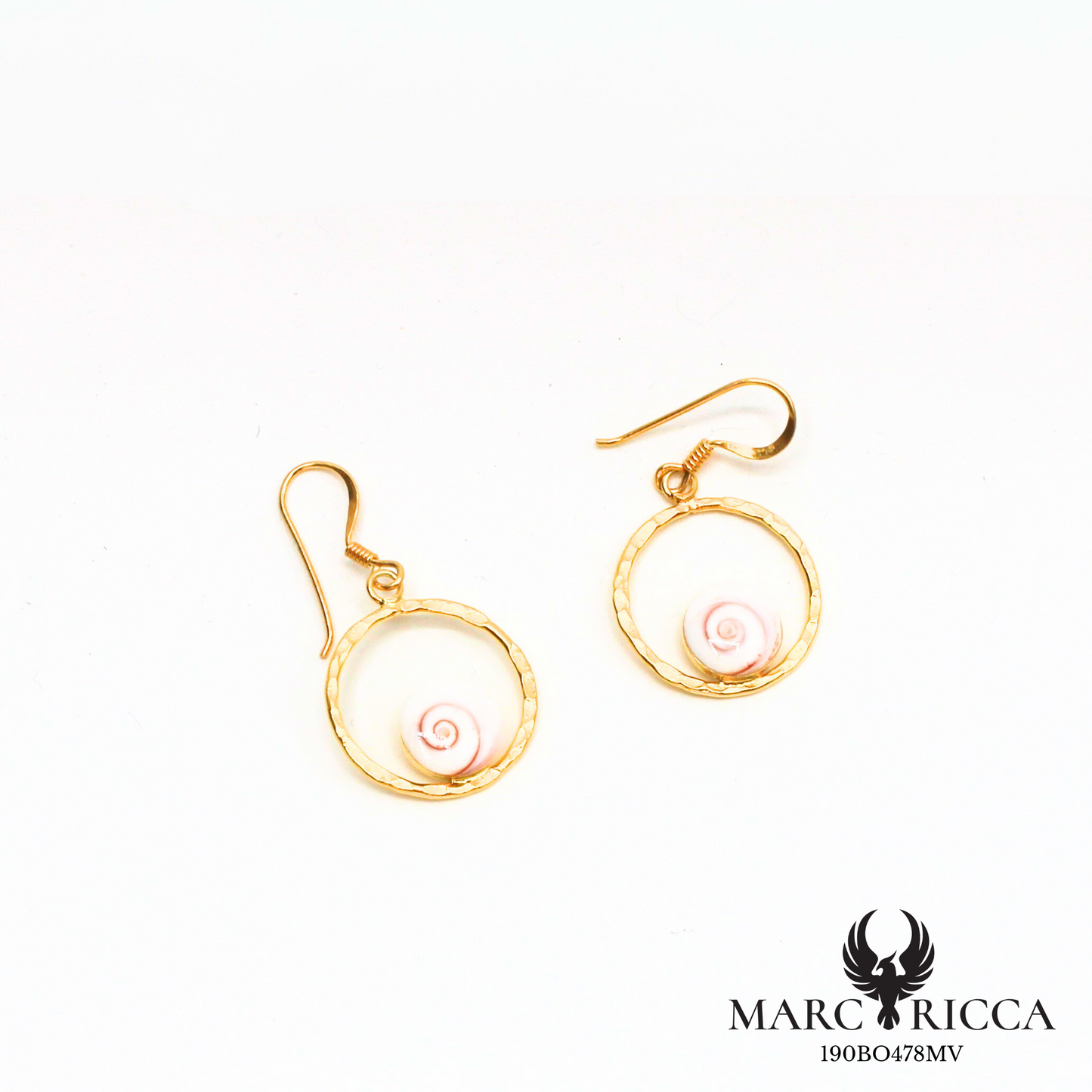 Boucles d'oreilles œil de Sainte Lucie avec rond en argent ou vermeil