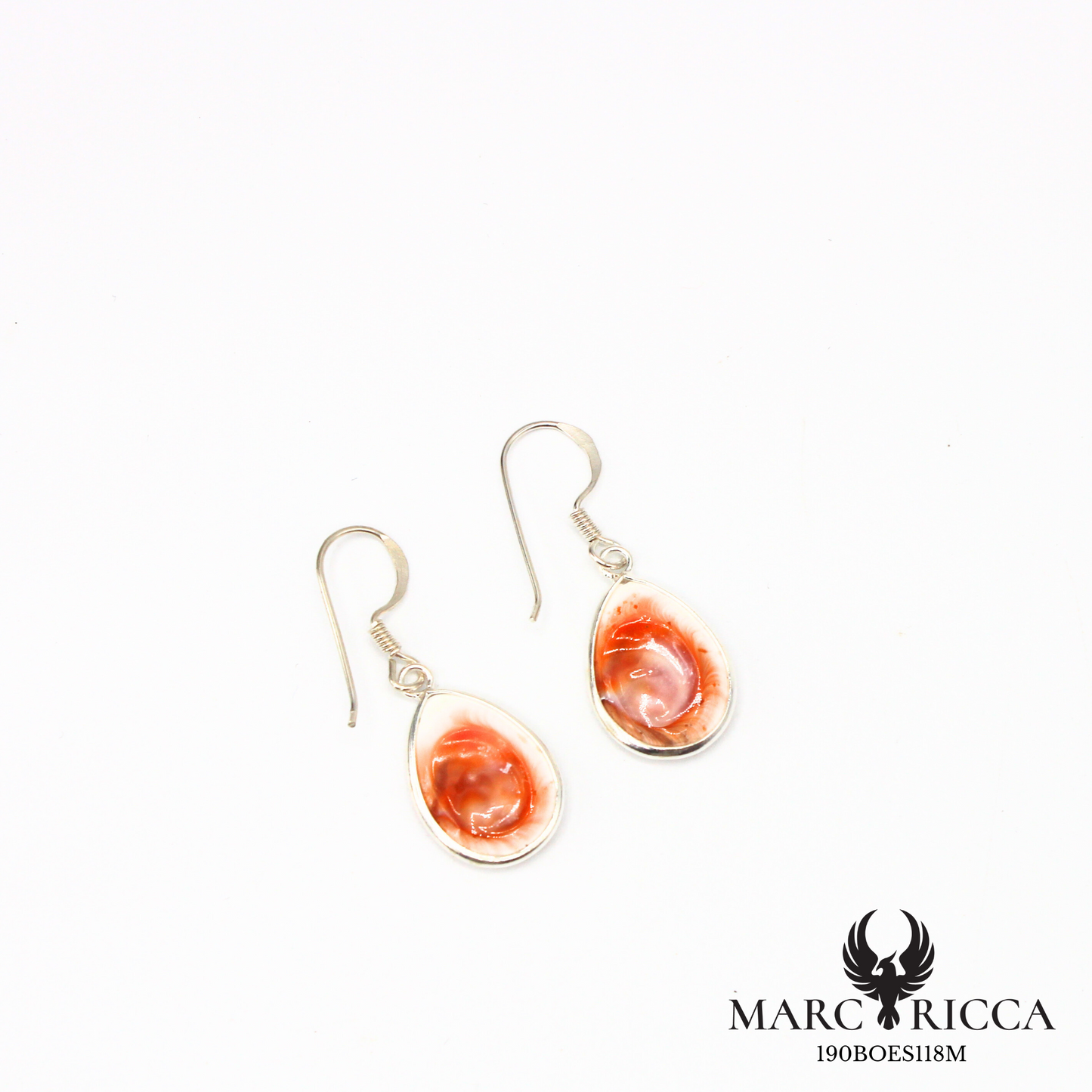 Boucles d'oreilles pendantes gouttes œil de Sainte Lucie
