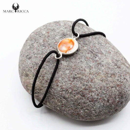 Bracelet Argent Cordon Réglable œil de St-Lucie