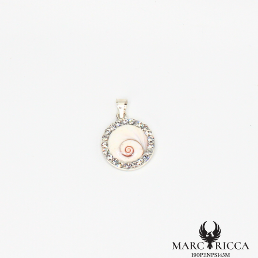 Pendentif oeil de Sainte Lucie et zirconium en argent ou vermeil