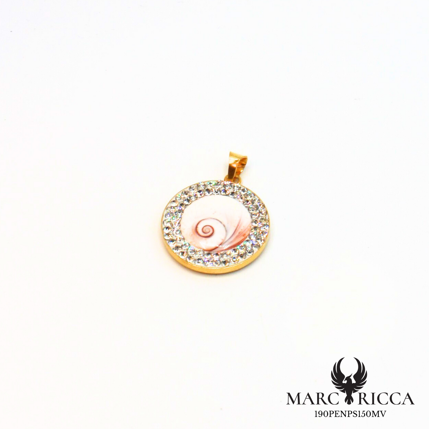 Pendentif Œil de Sainte Lucie en argent ou vermeil avec strass