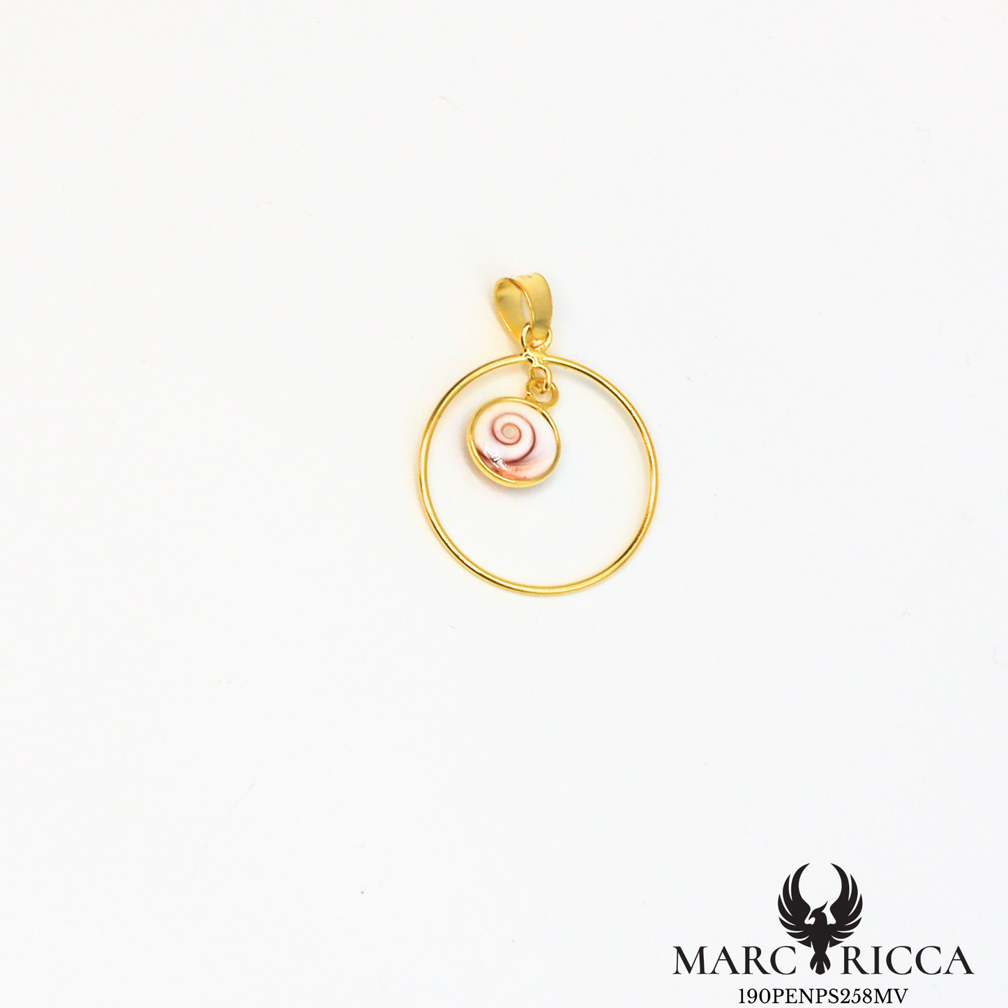 Pendentif cercle avec œil de Sainte Lucie