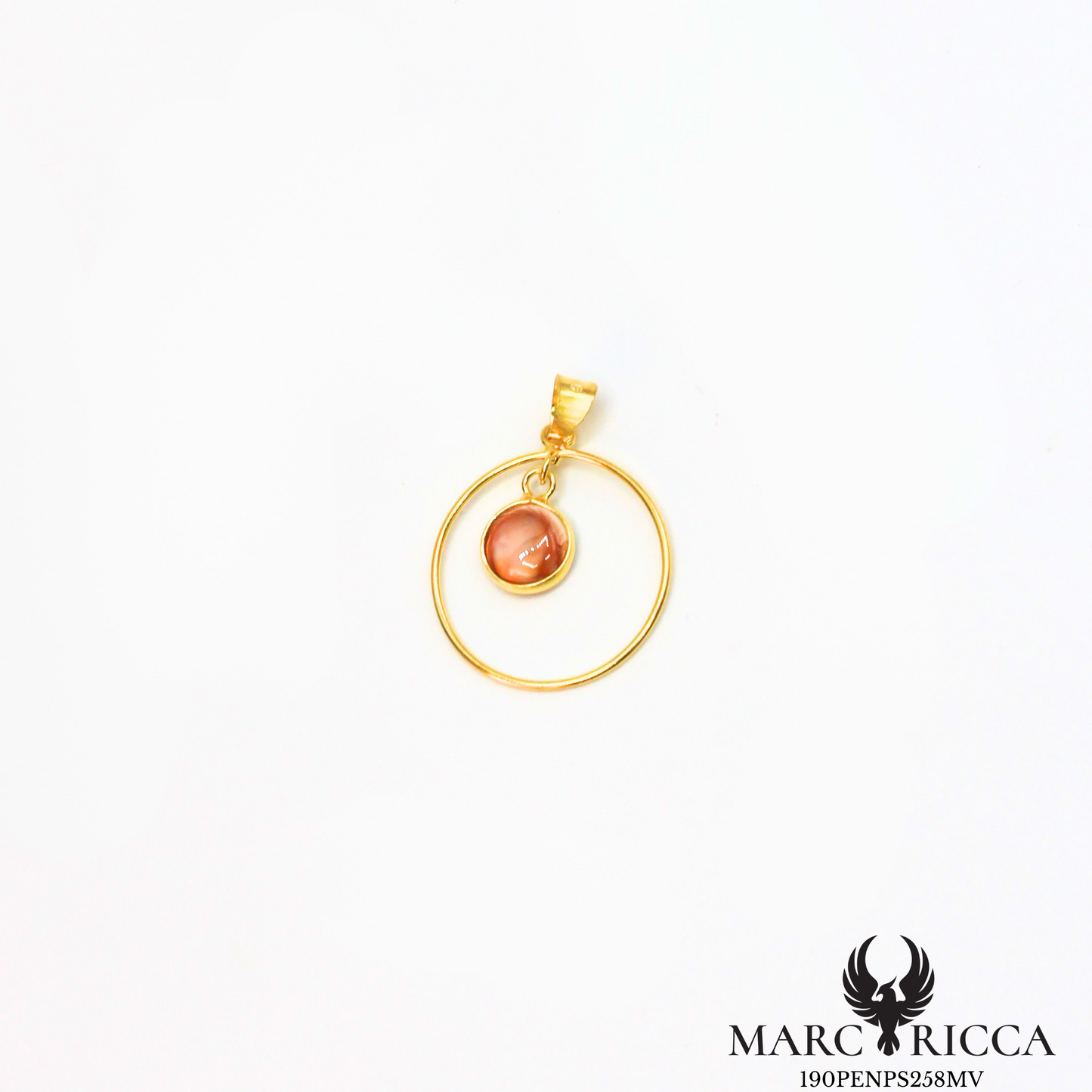Pendentif cercle avec œil de Sainte Lucie