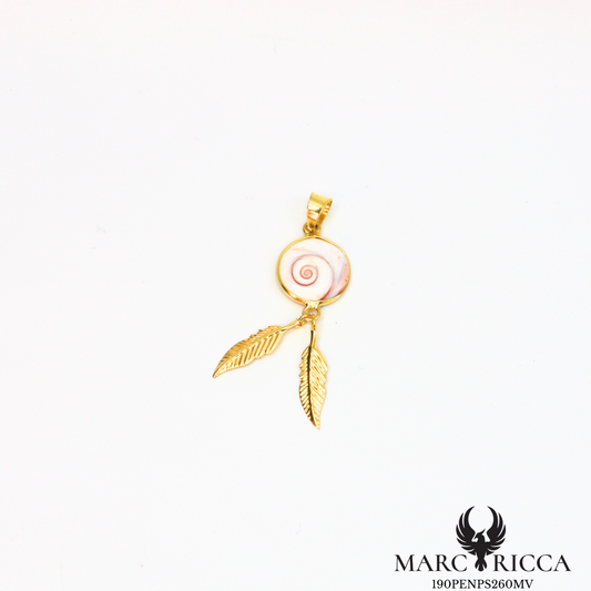 Pendentif bohème avec œil de Sainte Lucie en argent ou vermeil