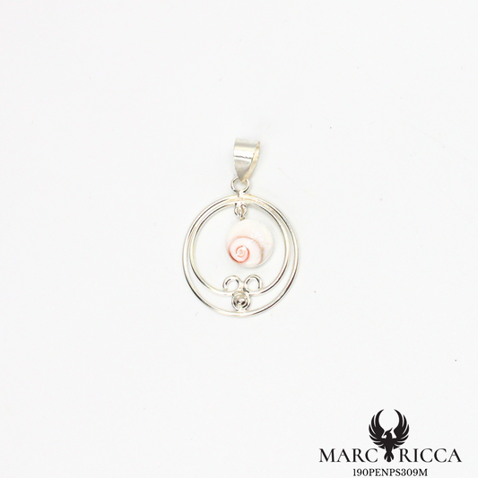 Pendentif cercle en argent œil de Sainte Lucie