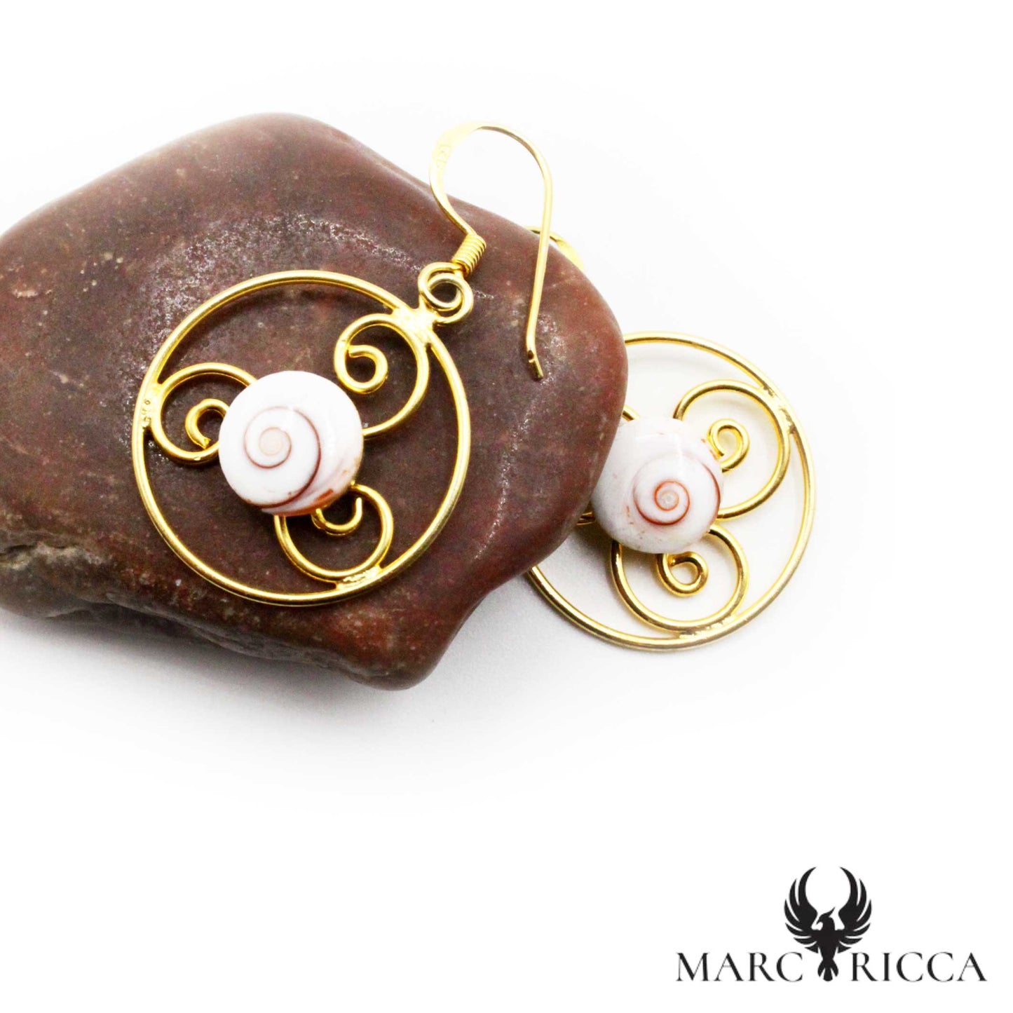 Boucles Argent Œil de St-Lucie Elypses