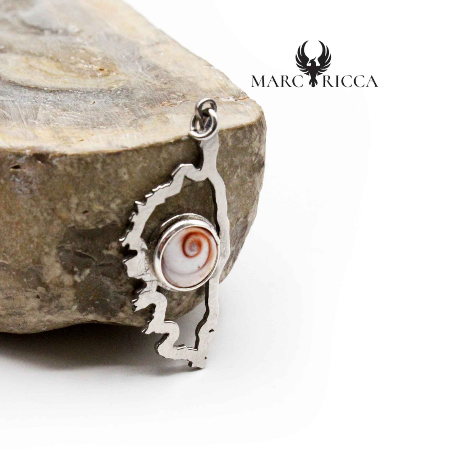 Pendentif Argent Corse & Œil de St-Lucie