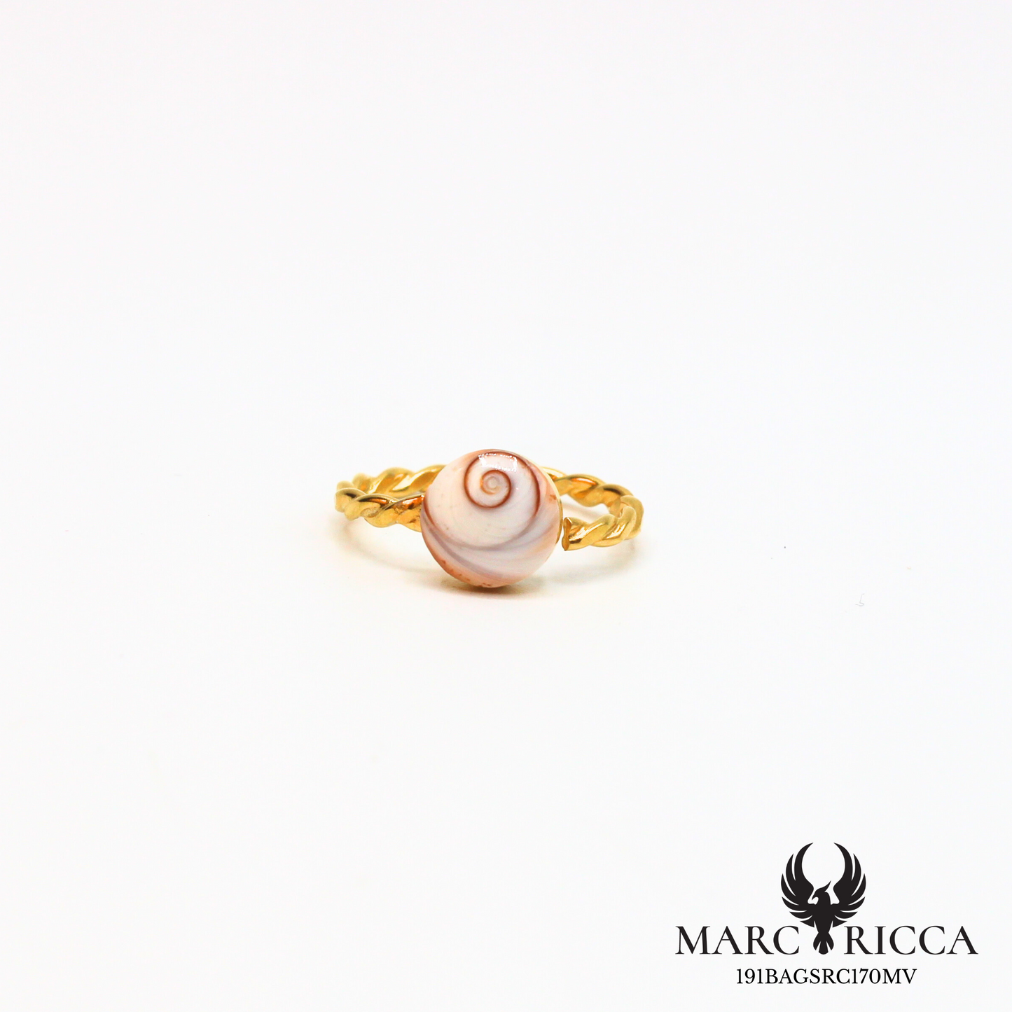 Bague Argent Œil Sainte Lucie Tressée