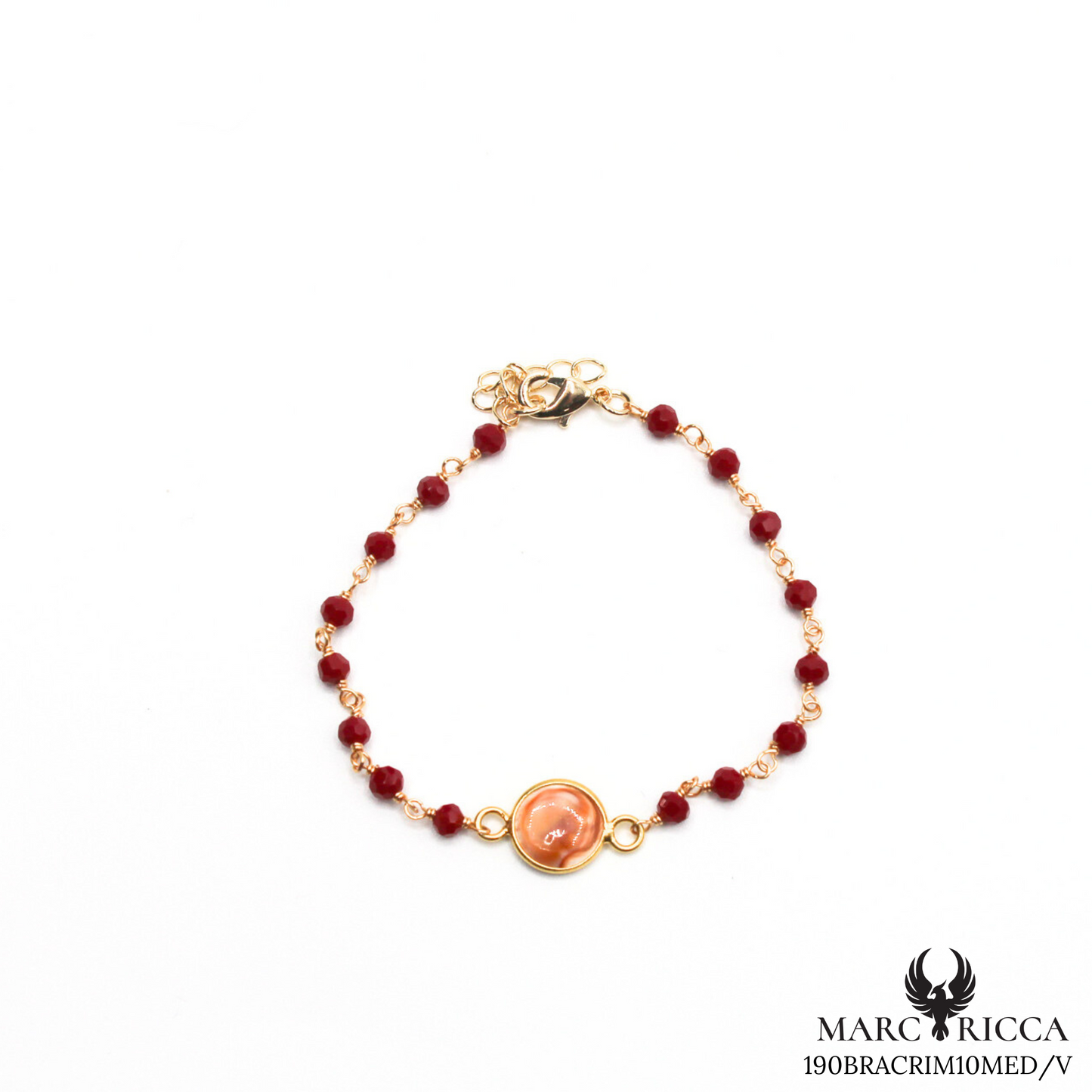 Bracelet Œil de Sainte Lucie et Cristal en vermeil
