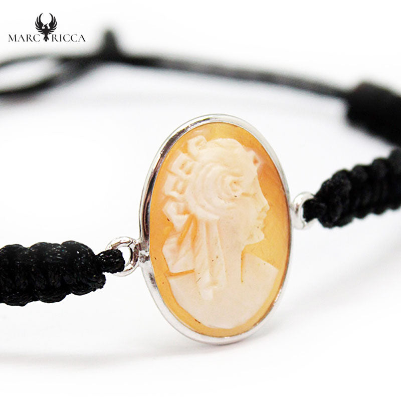 Bracelet Argent Cordon Camée