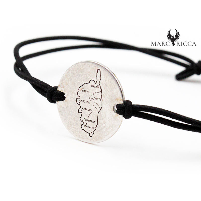 Bracelet Argent Réglable Corse ou Tête de Maure