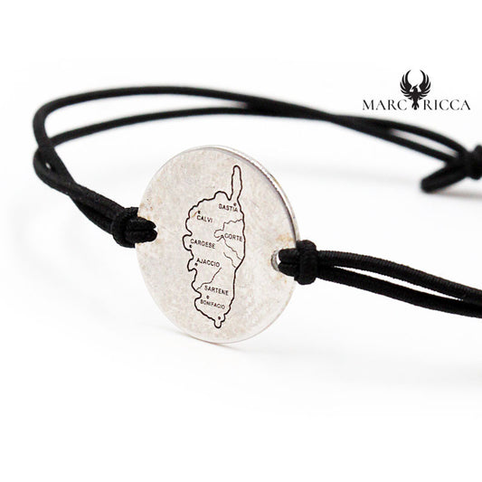 Bracelet Argent Réglable Corse ou Tête de Maure