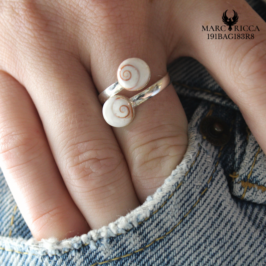 Bague Argent Œil Sainte Lucie Rond