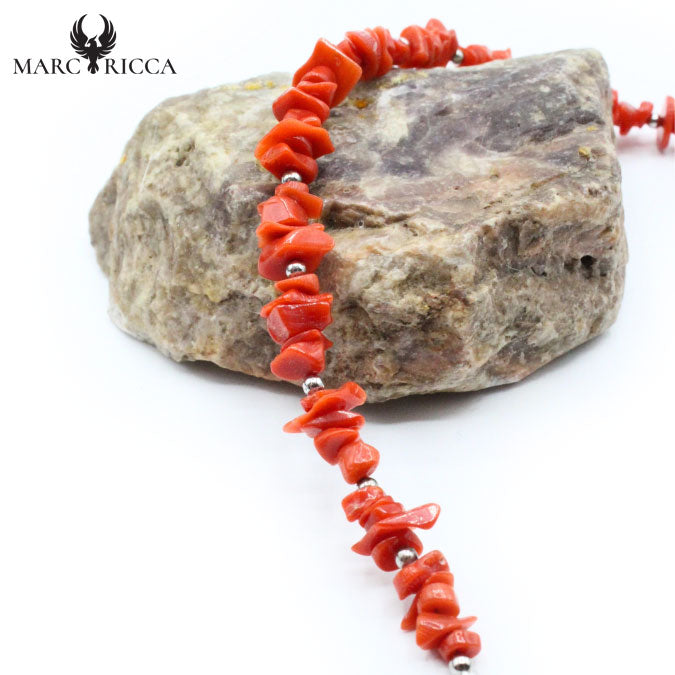 Bracelet Argent Corail Rouge Cupolino