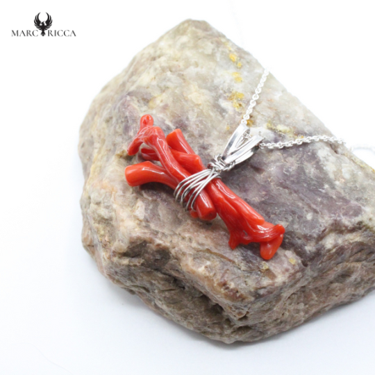 Pendentif Argent Fagot de corail