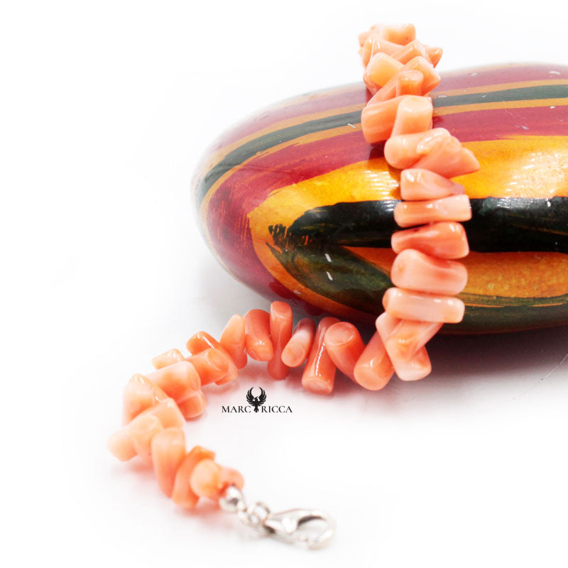 Bracelet Argent Cupolino Corail Rose