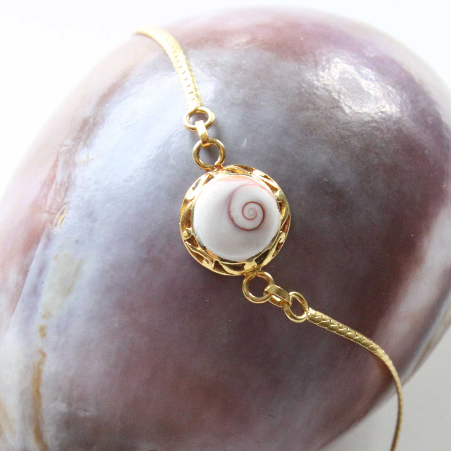 Bracelet Vermeil ou Argent œil de St-Lucie Frise