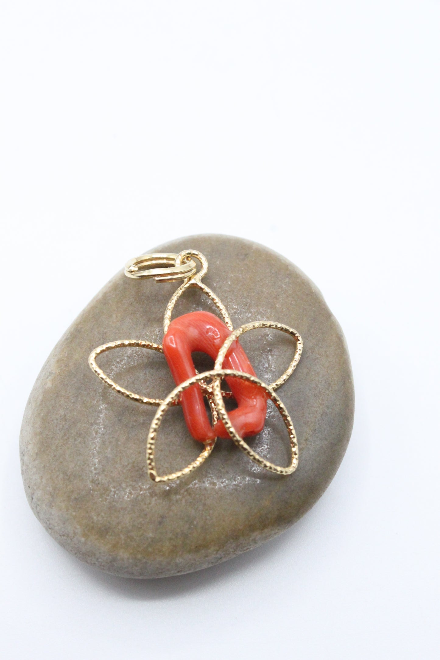 Pendentif Argent Corail étoile Vermeil