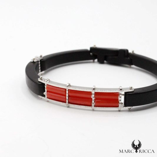 Bracelet Argent Menotte Corail