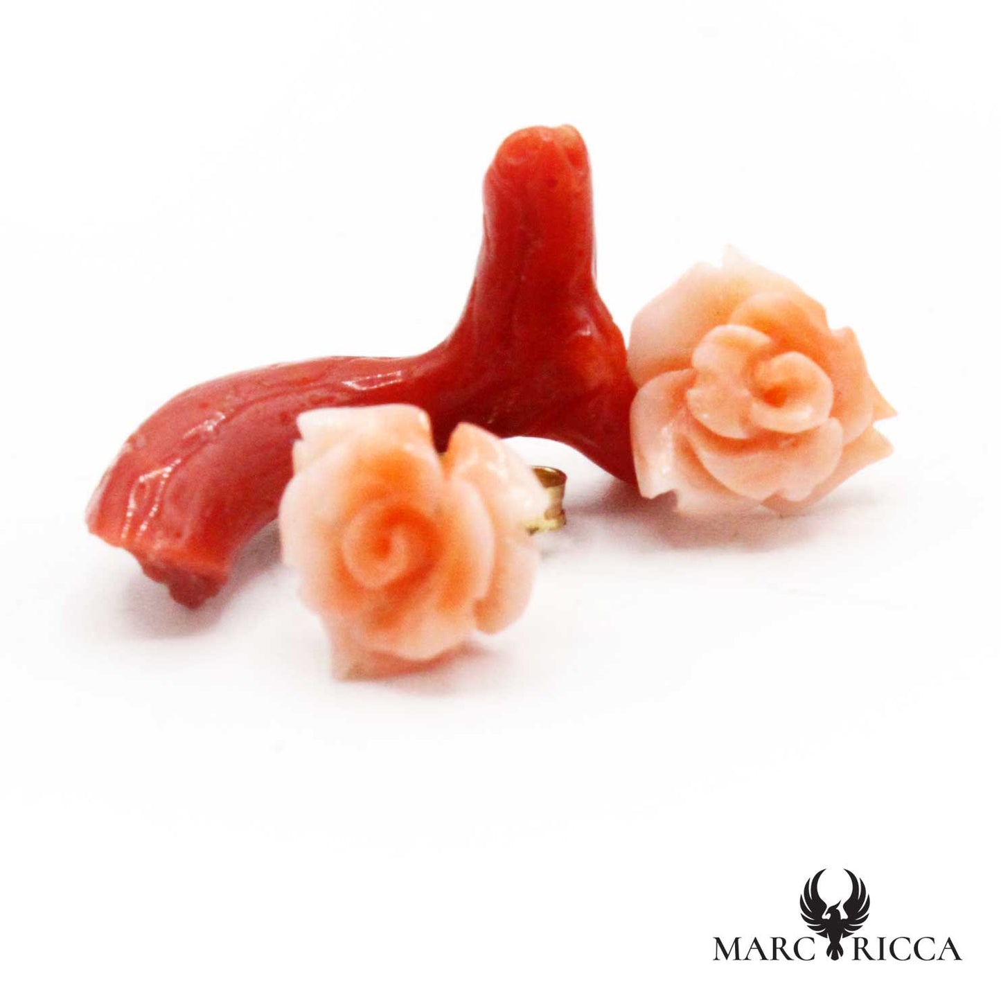 Boucles Or Roses en Corail roses
