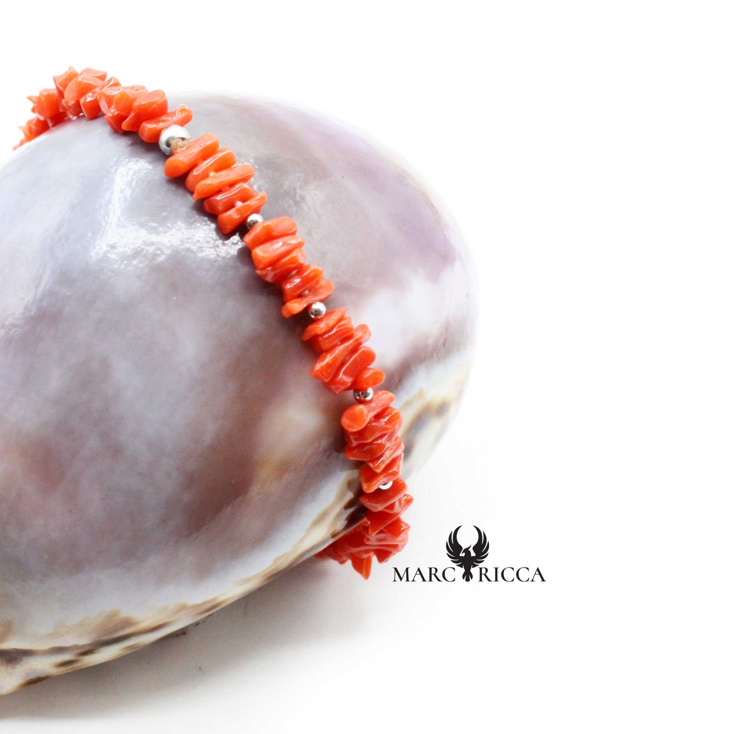 Bracelet Argent Elastique Cuppolino Corail