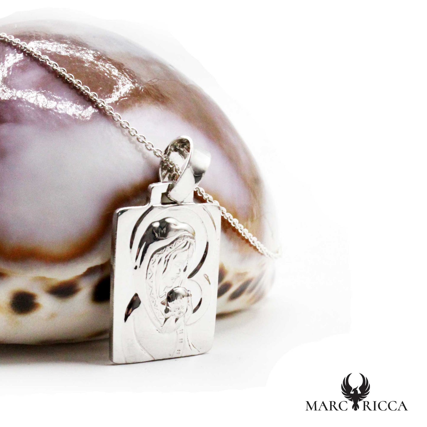 Pendentif Argent St-Marie