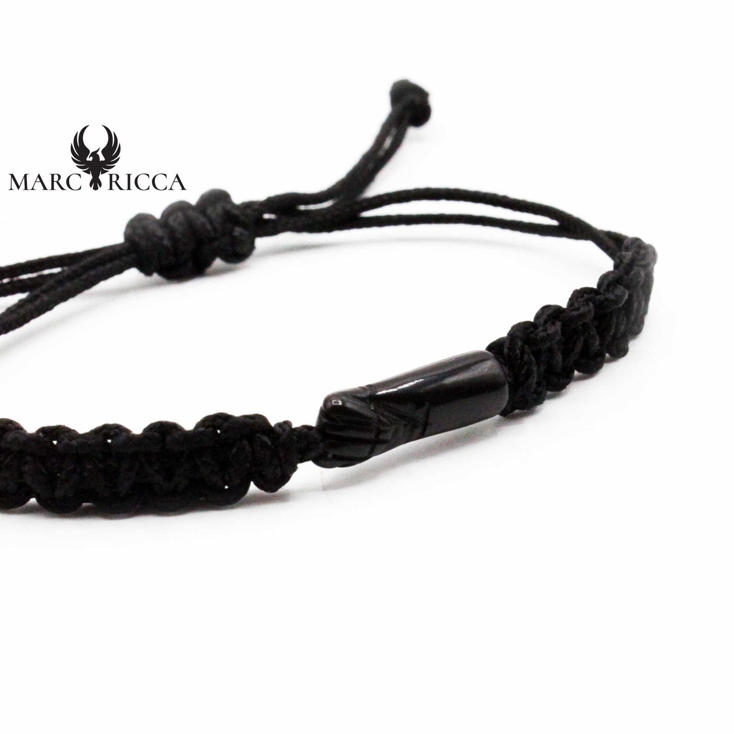 Bracelet Cordon Macramé & Main en Corail