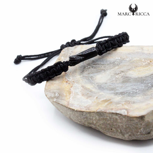 Bracelet Cordon Macramé & Main en Corail