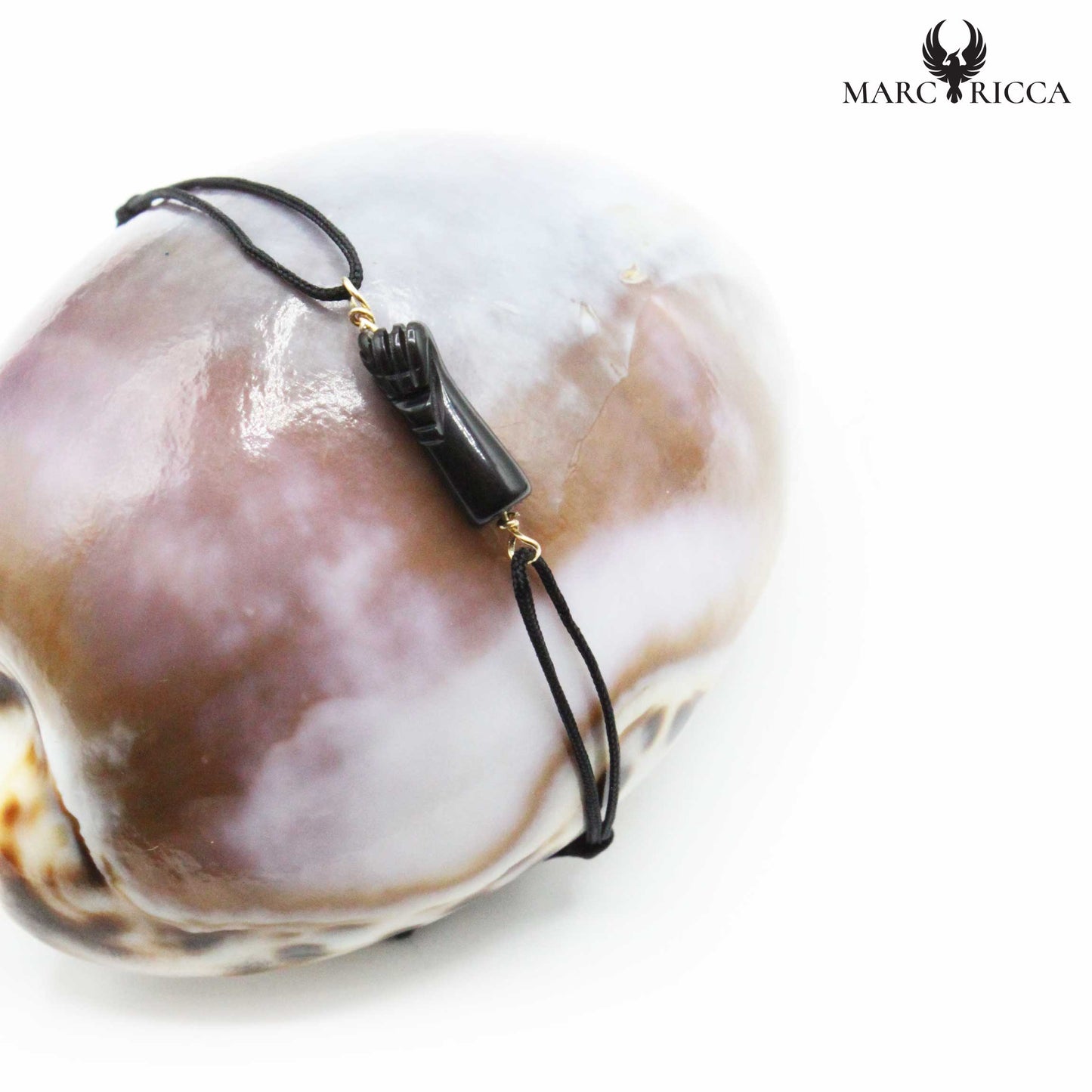 Bracelet Argent Cordon Main en Corail Vermeil