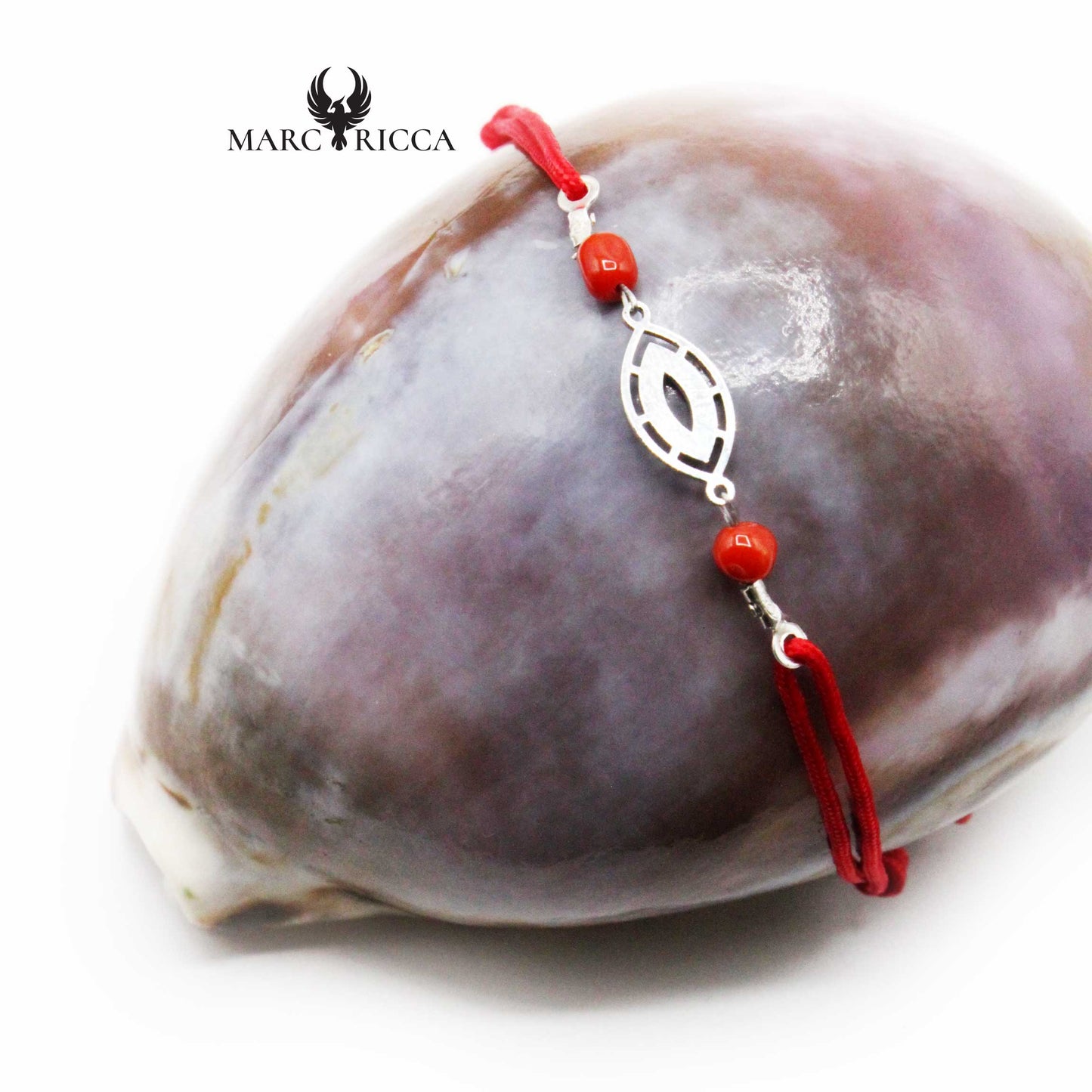 Bracelet Argent Cordon Corail