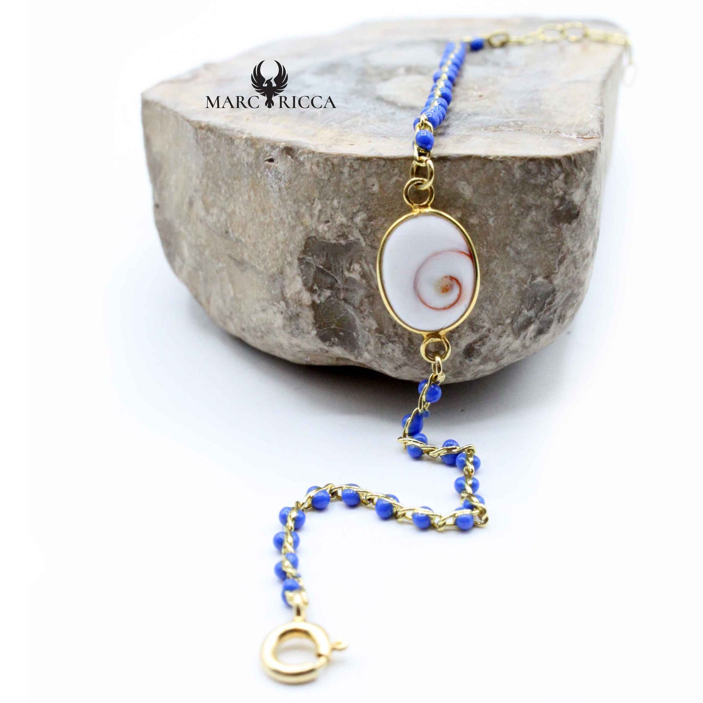 Bracelet Argent œil de St-Lucie & Fil résine Vermeil