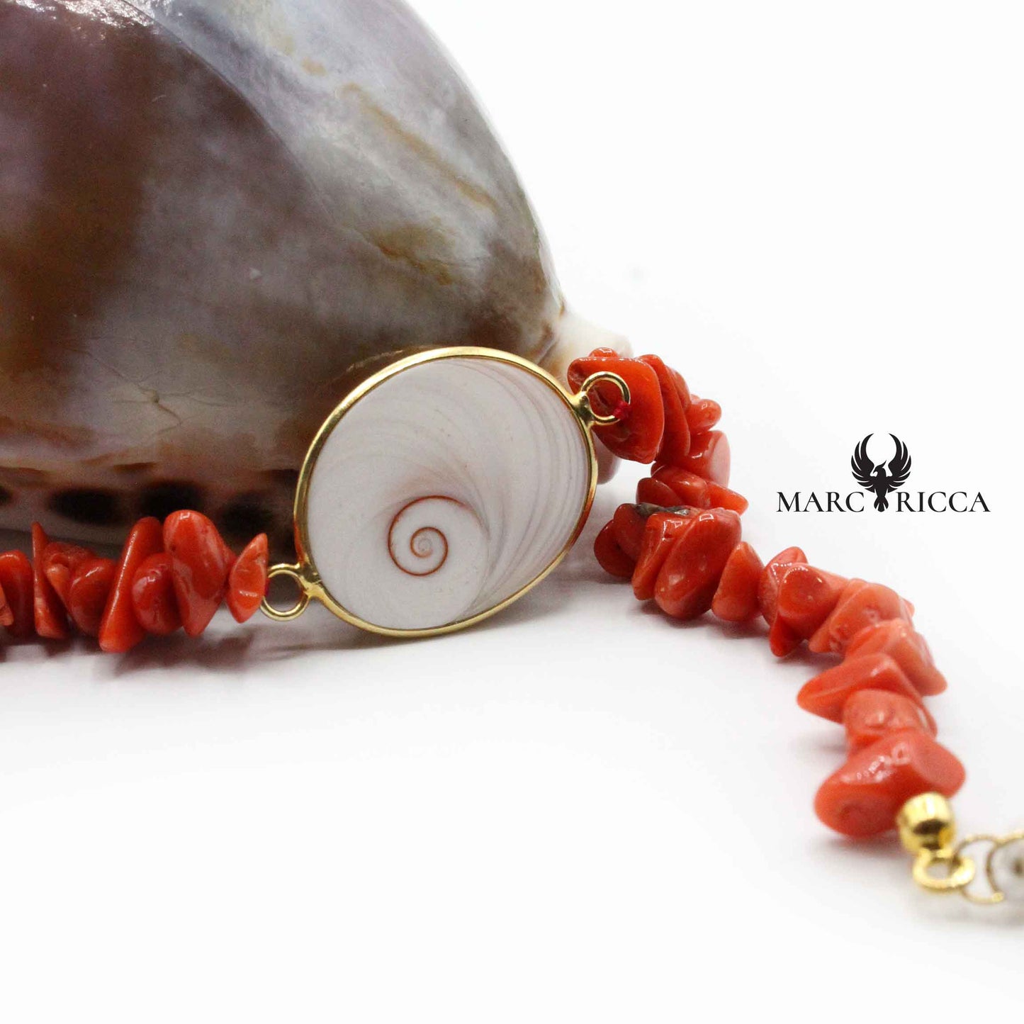 Bracelet Argent Œil de St-Lucie & Corail Cupolino