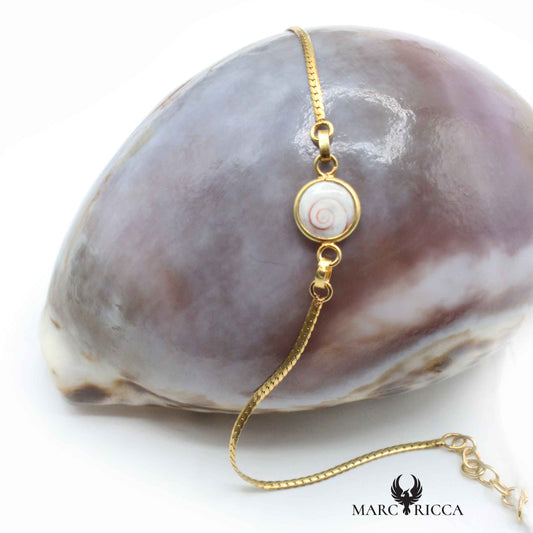 Bracelet Agent ou Vermeil œil de St-Lucie 0.7 cm