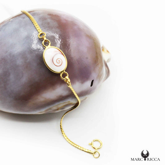 Bracelet Agent ou Vermeil œil de St-Lucie Ovale