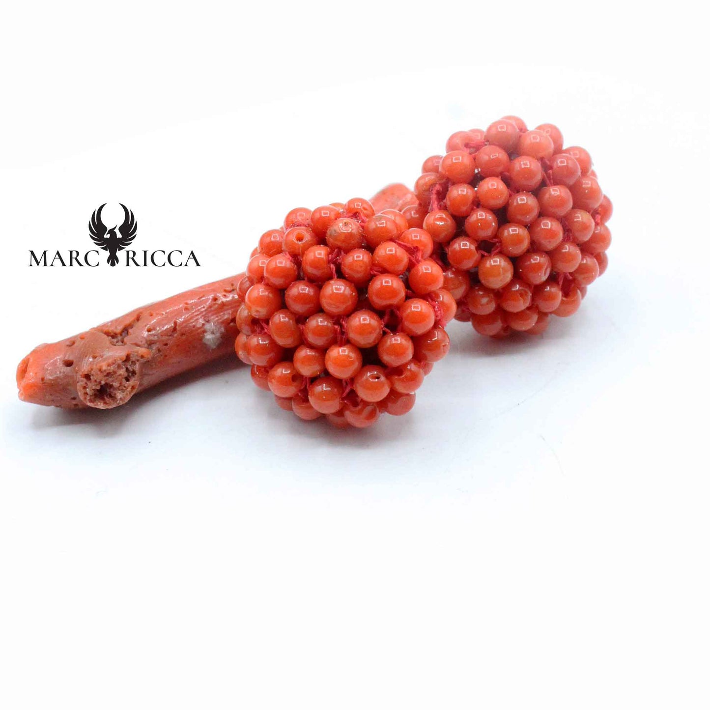 Boucles Argent Corail Perle