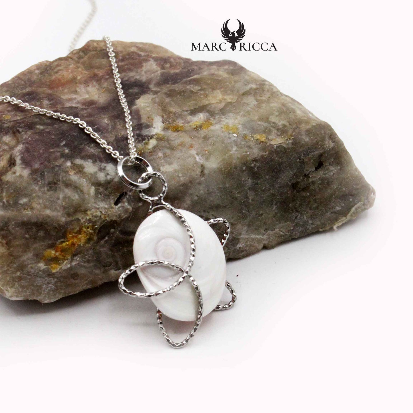 Pendentif Argent Œil de St-Lucie Fleur