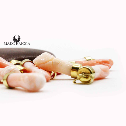 Pendentif Argent Main Corail Rose