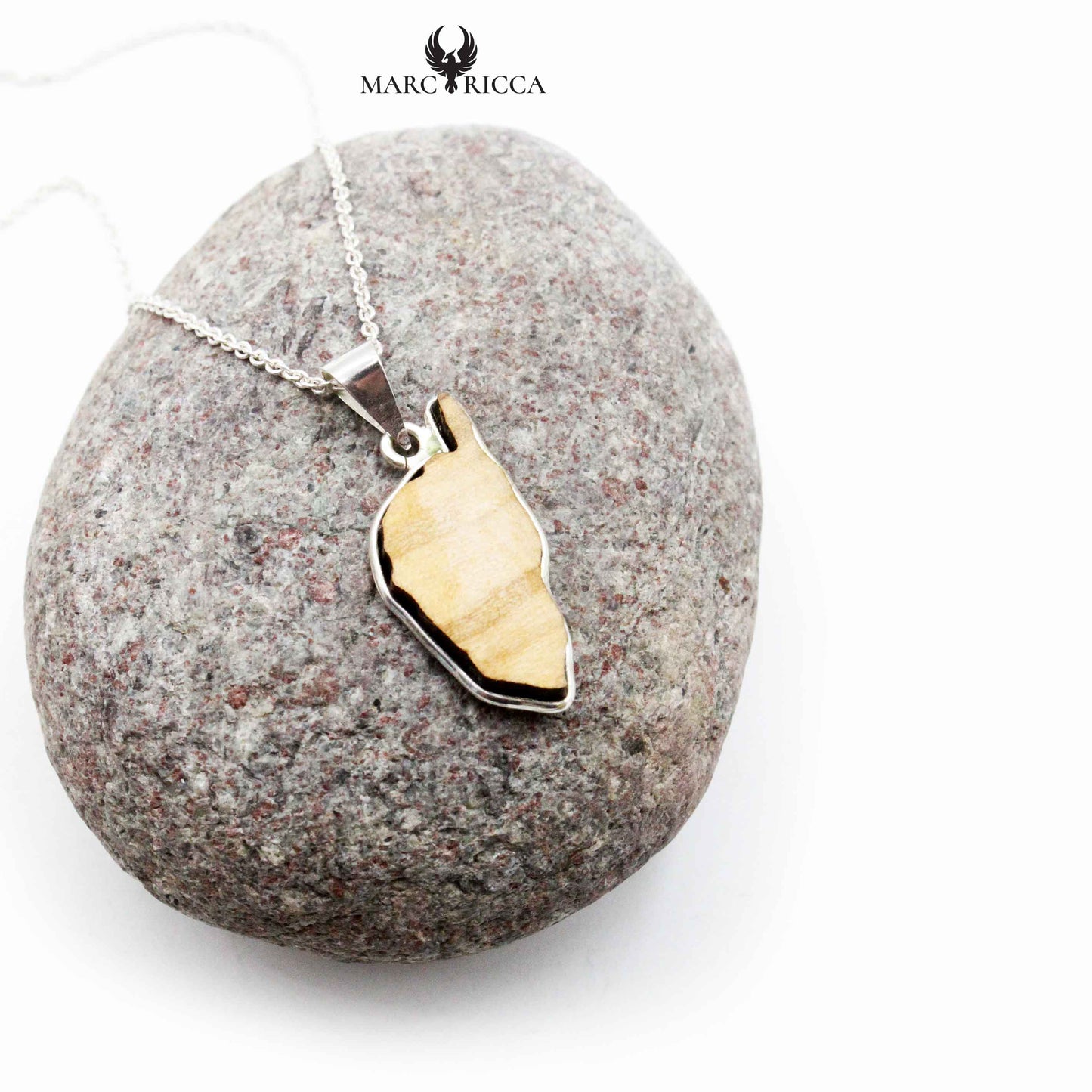 Pendentif Argent Corse Corne ou Olivier