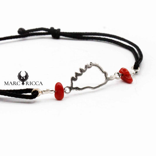 Bracelet Argent Corse & Corail