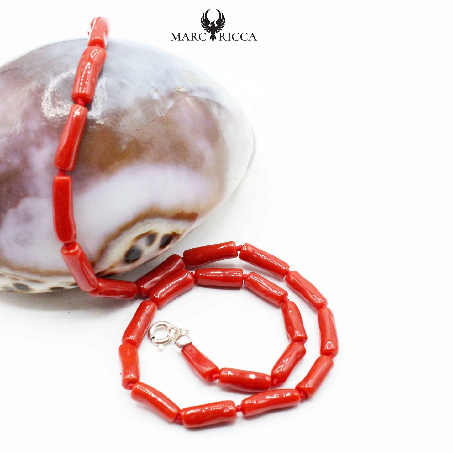 Collier Argent Tube Corail