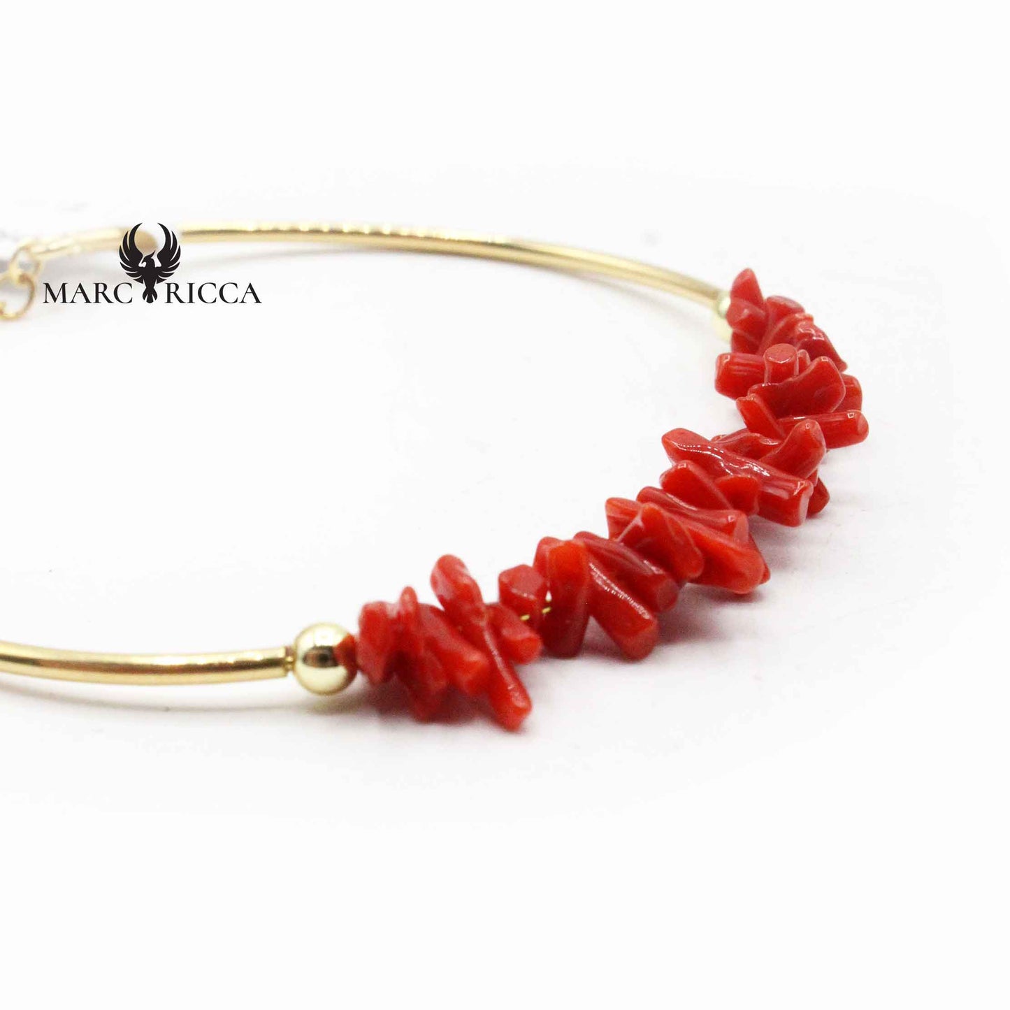 Bracelet Jonc Argent Cupolino Corail