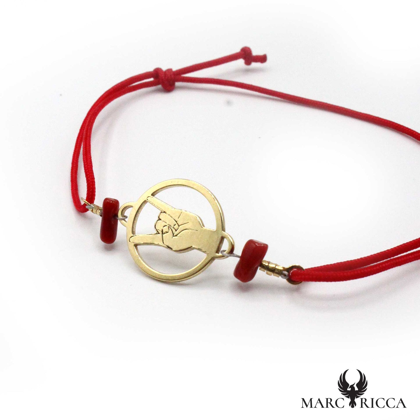 Bracelet Argent Corail Rouge et Cornes