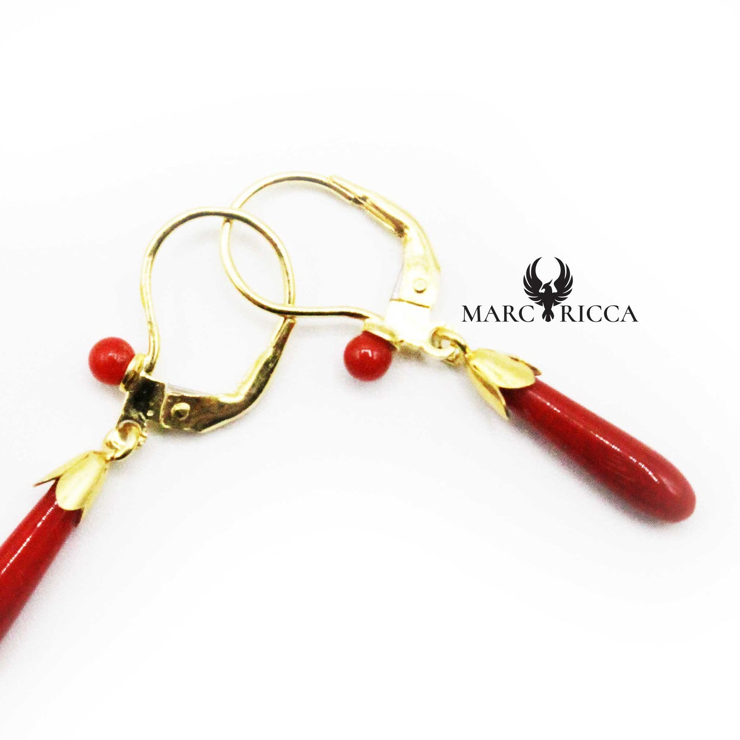 Boucles Argent Dormeuses Corail Perle & Goutte