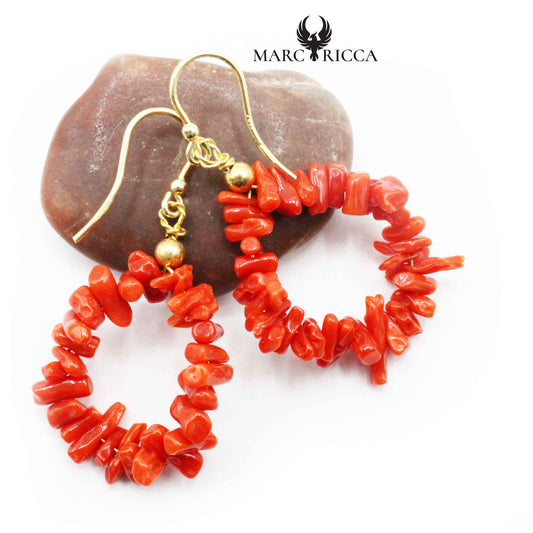Boucles Argent Corail Anneau Cuppolino