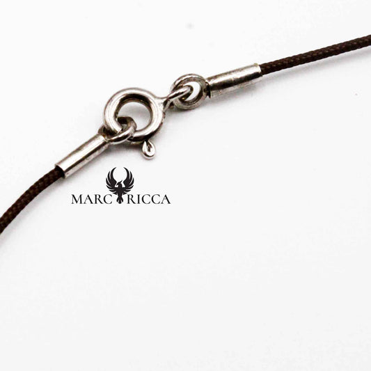 Cordon Argent 1 mm Marron