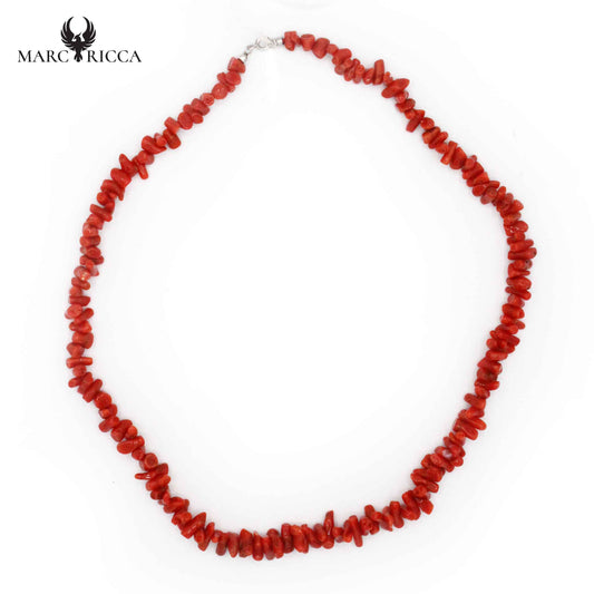 Collier Argent Cupolino Corail Rouge
